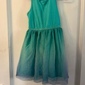 Cat & Jack Green V-Neck Sleeveless Sundress